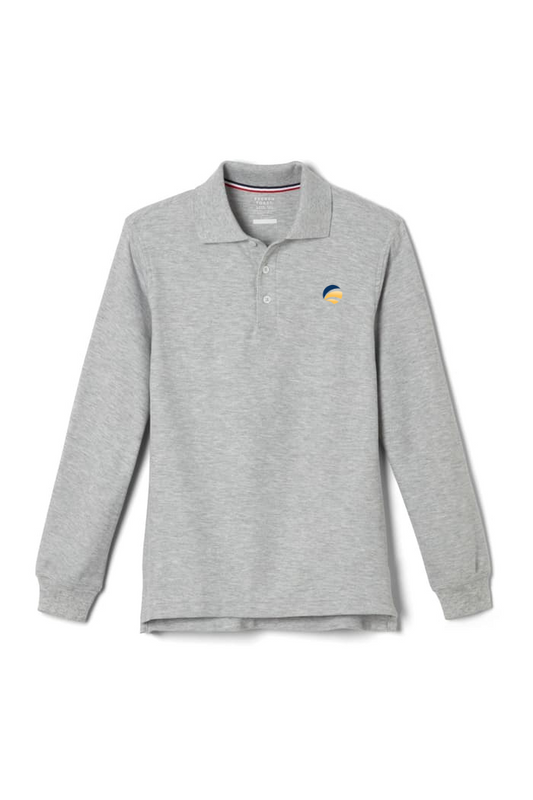 UNISEX POLO SHIRT LONG SLEEVES (GREY)